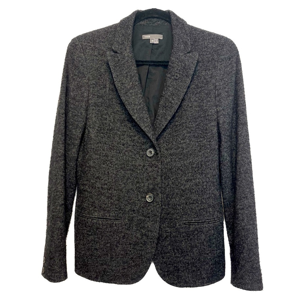Vince Wool Blend Charcoal Gray Blazer Size 10